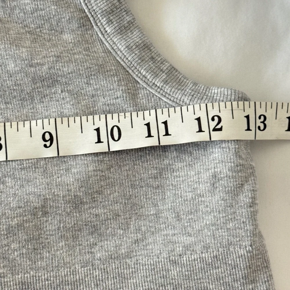 Alo Yoga Heather Gray Seamless Delight Crop Tank Top
